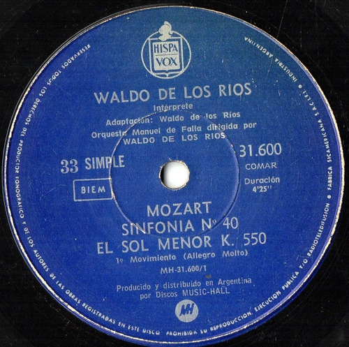 Waldo De Los Ríos            Mozart - Haydn      ( 7 '' )