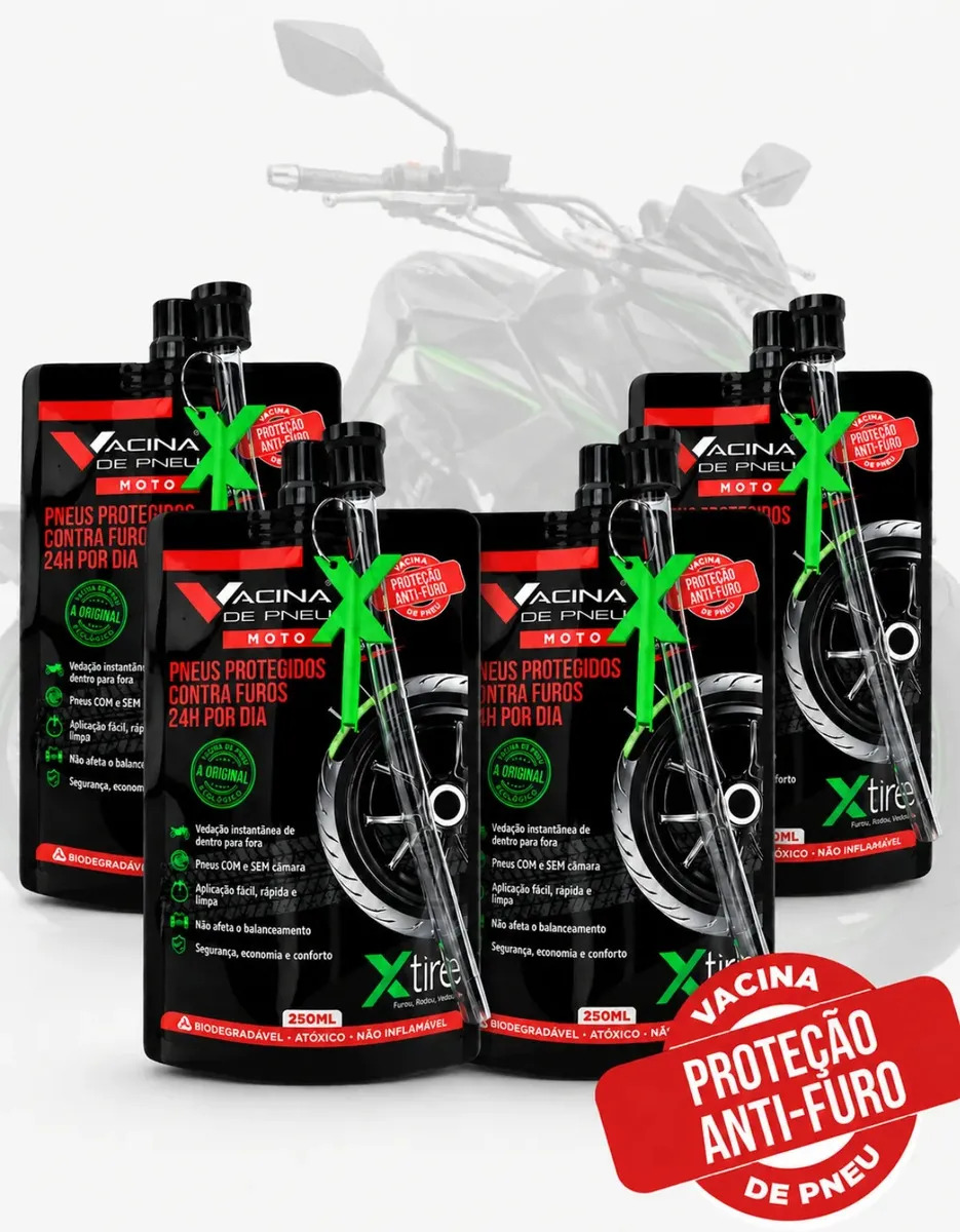 Kit 4 Vacina de Pneu Xtire para Moto Selante
