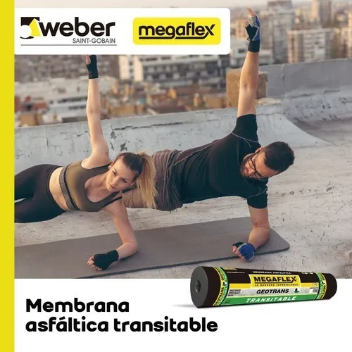 Imagen 2 de 3 de Membrana Megaflex Geotextil 40kg Transitable Geotrans 450