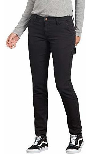 Pantalón Carpintero Elástico Slim Straight Para Mujer