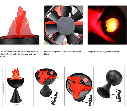 Lámpara De Fuego Falsa Led Eléctrica 3d, Antorcha De Campame