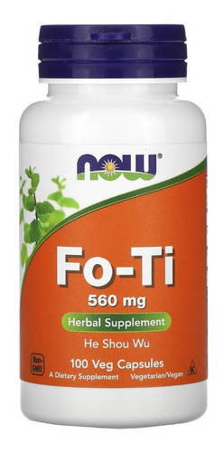 Fo-ti 560 Mg 100 Cáps Now Foods Fo Ti