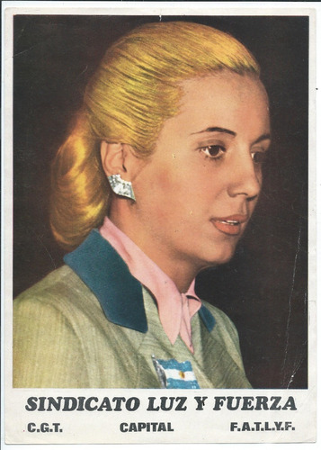 Eva Perón Lámina Sindicato Luz Y Fuerza Evita Poster
