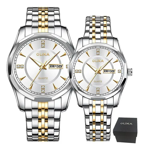 Relojes Luminosos Con Calendario Olika Para Parejas 2 Pieza Color
