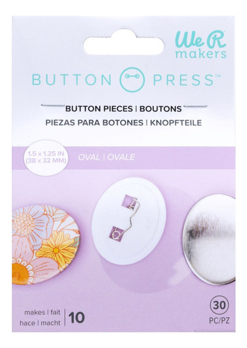 We R Button Press Fotobotones Ovalados Refill Pack 10 Pz 