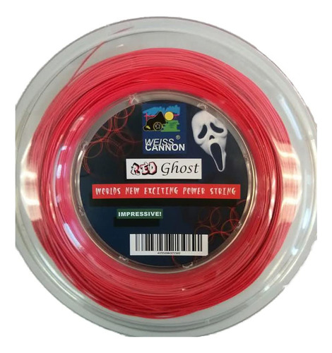 Rojo Ghost 17l 1.18 Mm Carrete Cuerda Para Raqueta Tenis