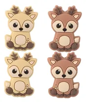 Comprar Pack 4 Dijes Silicona Para Portachupetes Reno