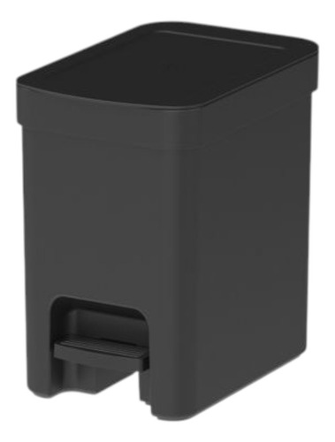 Basurero Con Pedal Trium 6l Ou Lx4000 Polipropileno Color Negro