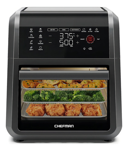 Chefman Freidora De Aire Horno Asador Y Deshidratador 6 En 1 Negro