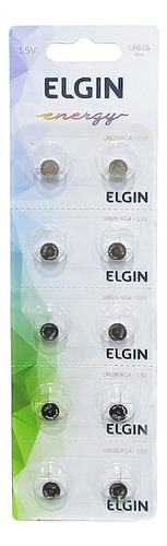 Bateria Elgin Lr626 Ag4 1.5v Cartela Com 10 Unidades