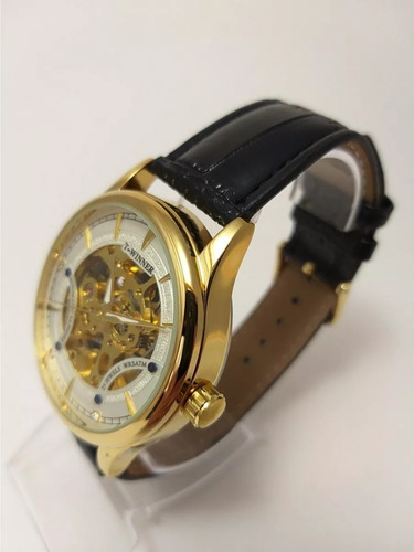 Relógio Automático Original Oferta Winner Luxo Couro E.19