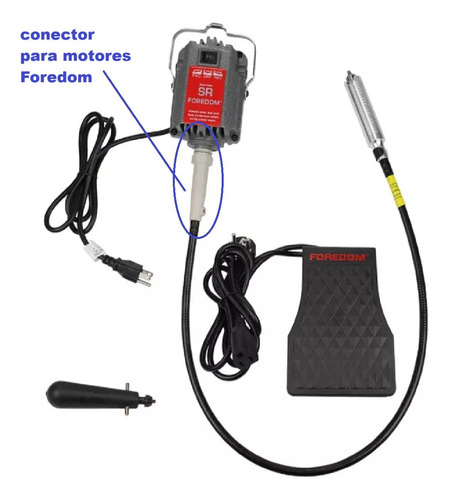 Conector Foredom Motor Chicote Eje Flexible Colgante Shaft
