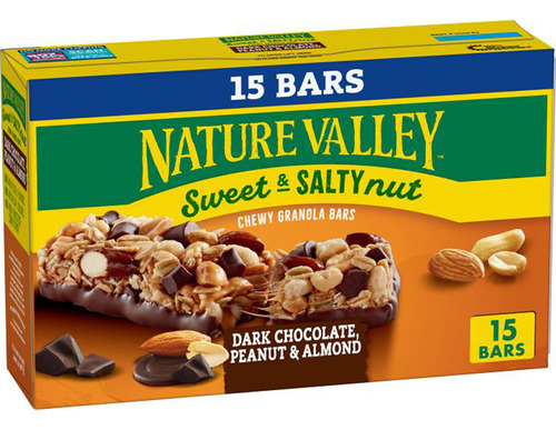 Barras De Nueces Dulces Y Saladas Chocolate Amargo Y Almendr