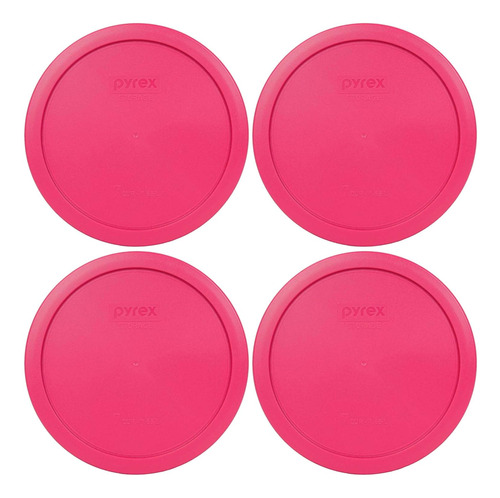 Pyrex 7402-pc 7 Copa Fucsia Rosa Redondo Tapa De Plastico  