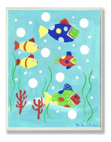 The Kids Room By Stupell Pez Multicolor Rectangulo De Pared