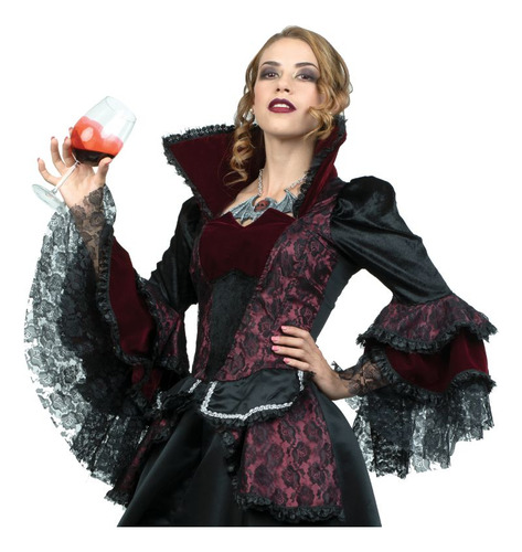 Disfraz Vampira Vampiro Victorian Halloween Fiesta Terror