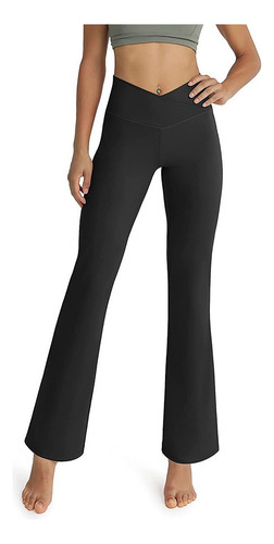Pantalones De Yoga Elásticos Casuales Pantalones Acampanados