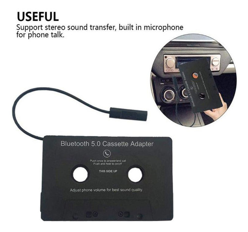 Tf Adaptador De Cassette Bluetooth A Auxiliar Con Batería