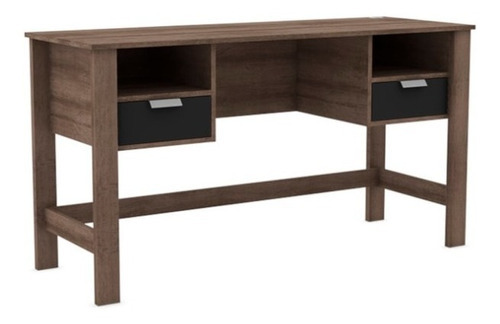 Escritorio Bertolini Rt 3127 Rustico Negro Color Marrón oscuro
