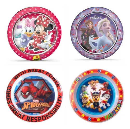 Plato Playo Disney Pixar Marvel  Personajes Infantiles