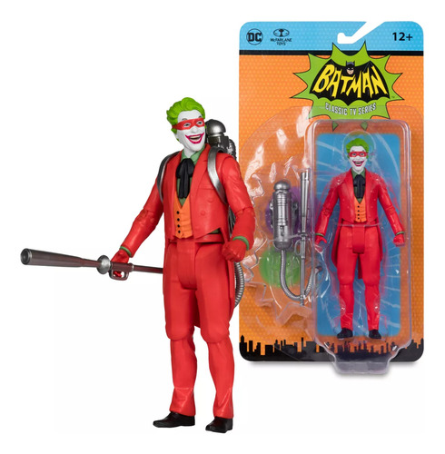 Muñeco Accion - Mc Farlane 15cm Batman66 15980 Joker Rojo