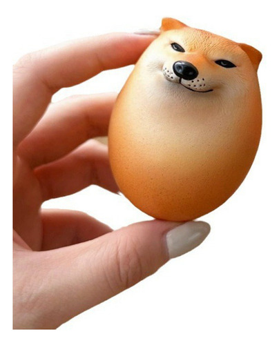 3 Escuichi Huevo Doge Cheems Squishy Divertido Antiestres Color Marrón Claro