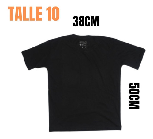 Imagen 2 de 6 de Remera Negra De Niños- (talle 6 Y 10)