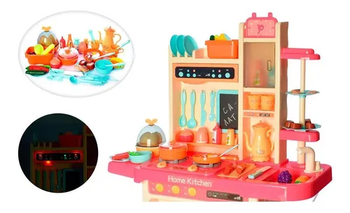 Home Kitchen Cocina Cocinita Infantil Luz Sonido Y Agua 65
