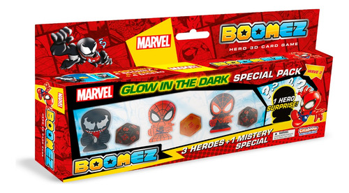 Set Figuras Boomez X4 Brillo En La Oscuridad Spidey Marvel E