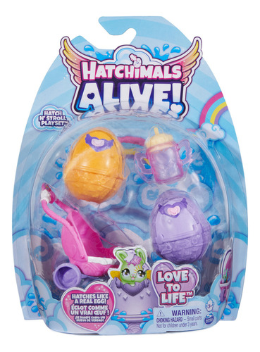 Set De Carriola Hatchimals Alive, Carriola Y 2 Minifiguras