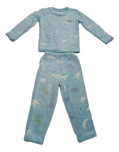 Pijama Talla 8 Polarsoft   Flúor Brilla De Noche Abrigadora 