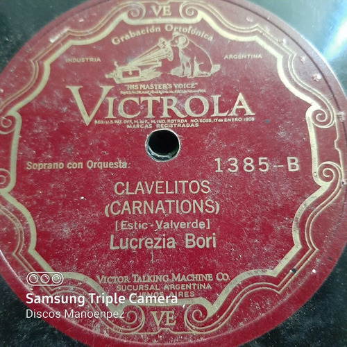 Pasta Lucrezia Bori Victrola C144