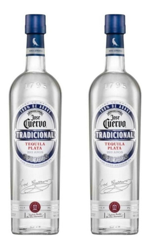 Pack De 2 Tequila Jose Cuervo Tradicional Plata 950 Ml