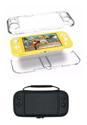 Acrílico Protector Transparente + Estuche Rígido Switch Lite