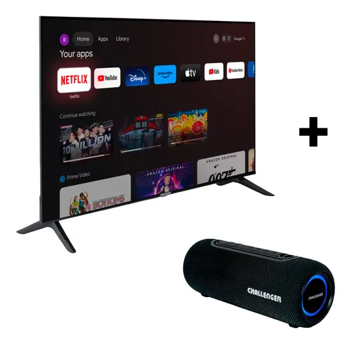 comprar Televisor 43 Pulgadas Smart Google Tv + Parlante Inalambrico Sc10 Challenger