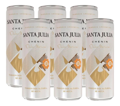 Vino Santa Julia Chenin Dulce Lata 355 Ml. Pack X6