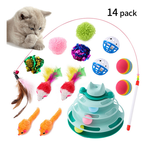 Juego De Juguetes For Gatos, 21 Piezas, Combinación De