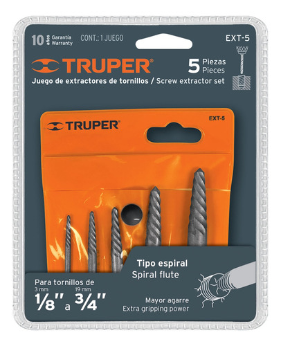 Juego De 5 Extractores De Tornillos 14512 Truper