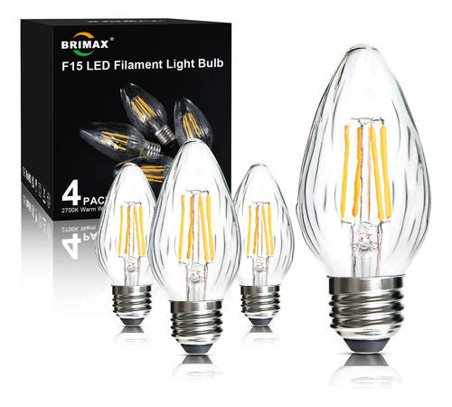 Brimax Bombillas Led F15 De 4 W Para Porche Al Aire Libre, E