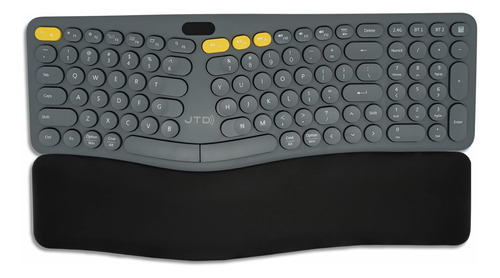 J-tech Teclado Dividido Ergonómico Inalámbrico Digital Con |