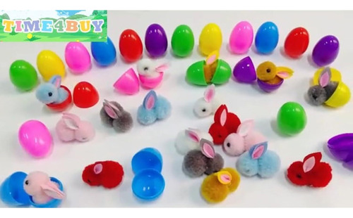 24 Pcs Huevos De Pascua,huevos Para Rellenar Con Conejito,