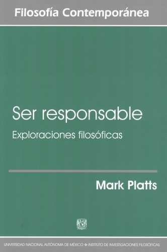 Libro Ser Responsable. Exploraciones Filosóficas