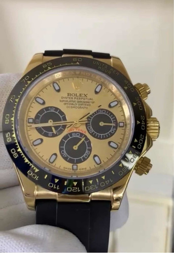Relógio Masculino Rolex Daytona Em Borracha Com Caixa
