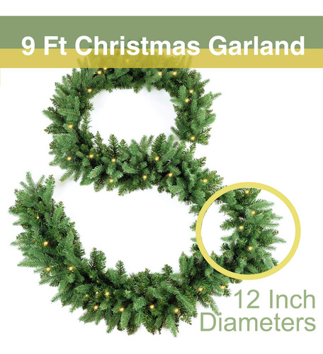 Guirnalda De Navidad Preiluminada 274 Cm 50 Luces Led