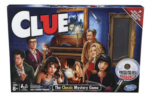 Juego De Mesa Hasbro Gaming Clue Mystery 2-6 Jugadores De Má