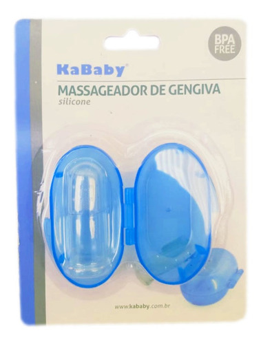 Massageador De Gengiva Silicone C/ Caixa Azul Kababy 20010a