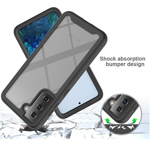 Funda Aura Para Samsung Galaxy S21 Sm-g991 Proteccion 360 Color Negro
