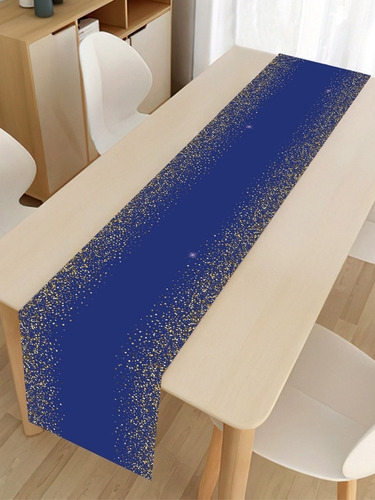 180*35cm Camino De Mesa Espolvoreado Decoración Cumpleaños Color Azul Blue Gold