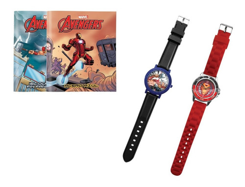 Clarín Colección Marvel Set 3 De 2 Relojes