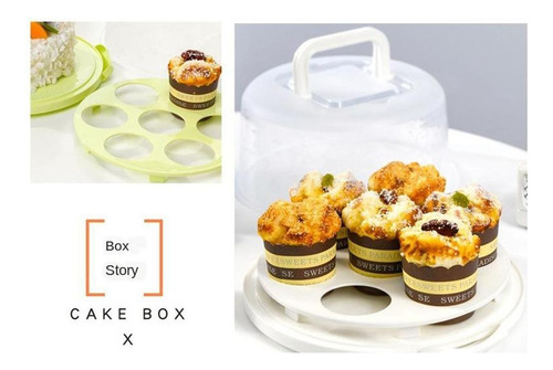 Pastel Postre Cupcake Muffin Contenedor Con Plegable